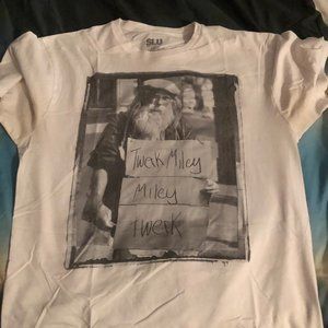 White Urban Outfitters Miley Cyrus Twerk Shirt